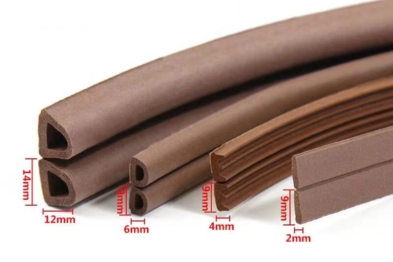 D/E Shape Rubber Sponge EPDM Material Rubber Seal Strip for Wooden Door